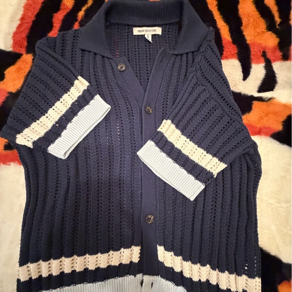 Urban Outfitters Other - Urban Outfitters Navy and White Knit Cardigan